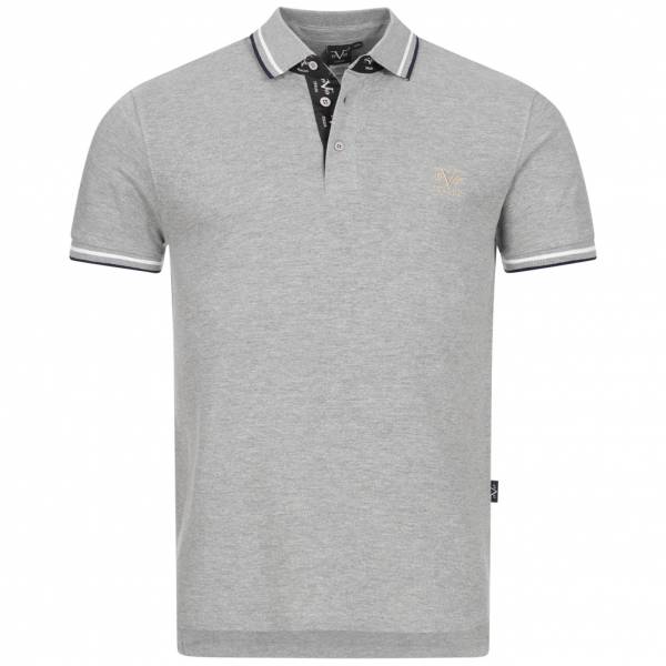 19V69 Versace 1969 Ricamo Retro Herren Freizeit Polo-Shirt VI20SS0006A grau