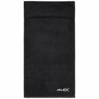 JELEX 100FIT Asciugamano da palestra con tasca nero