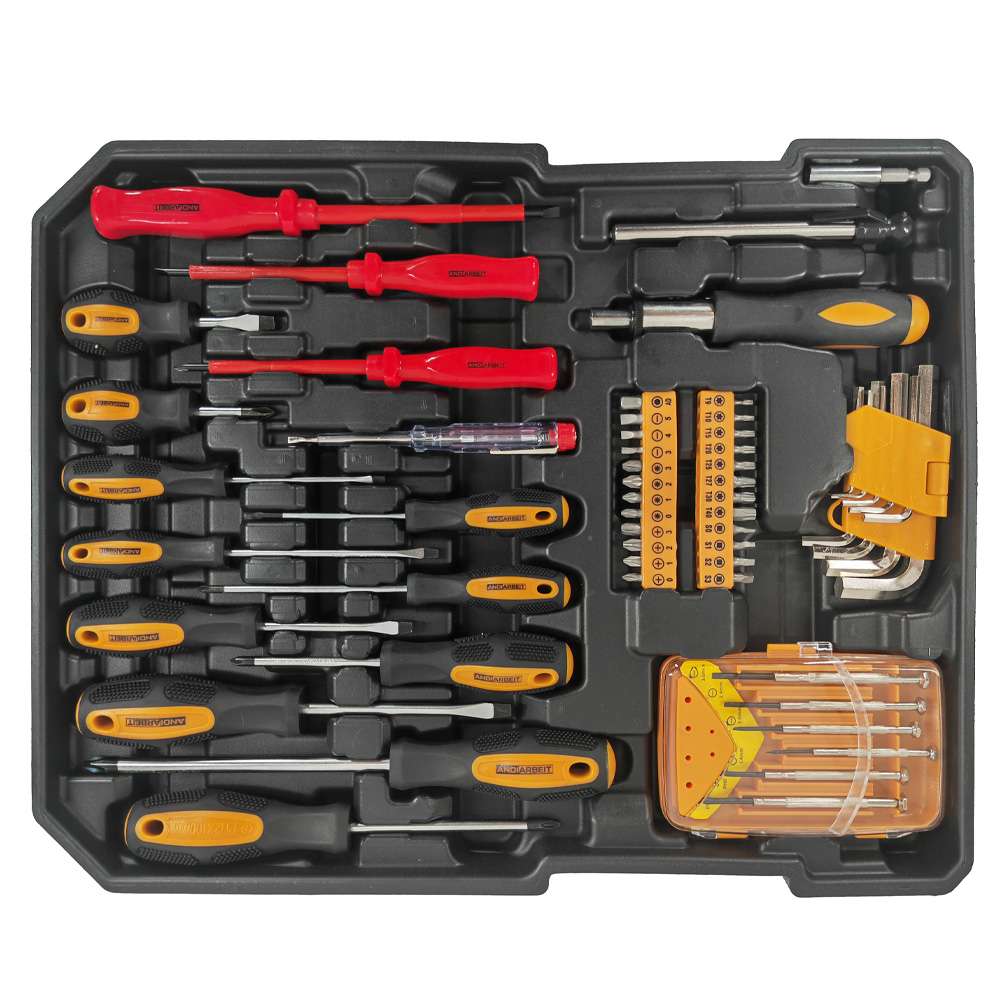Juego De Herramientas Manuales De 40 Piezas Hi-Spec - Maletín De Metal Para Bricolaje En Casa Y Oficina