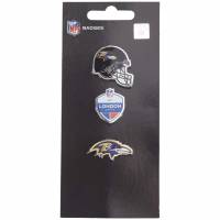 Baltimore Ravens NFL Metal Pin Badges Set of 3 BDNF3HELBRV