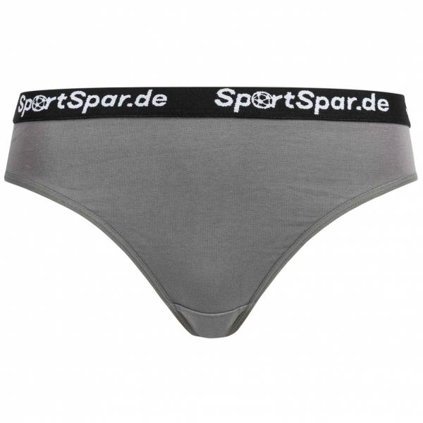 SportSpar.de &quot;Sparhöschen&quot; Femmes Tanga gris foncé