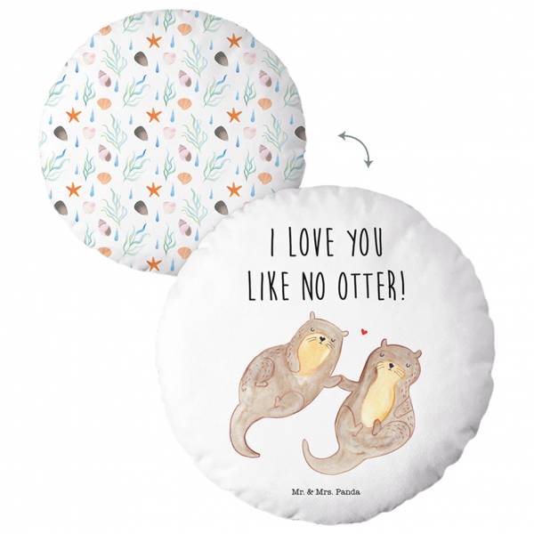 Mr. & Mrs. Panda Otter round cushion 40 cm 5469403004