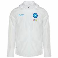 SSC Napoli EA7 Emporio Armani Waterproof Uomo Giacca EASSCN24T08-100-WHITE
