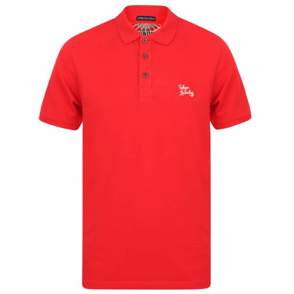 Tokyo Laundry Roseville Cotton Pique Herren Polo-Shirt 1X10922 Red