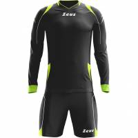 Zeus Paros Torwart Set Langarm Trikot mit Shorts Schwarz Neon Gelb