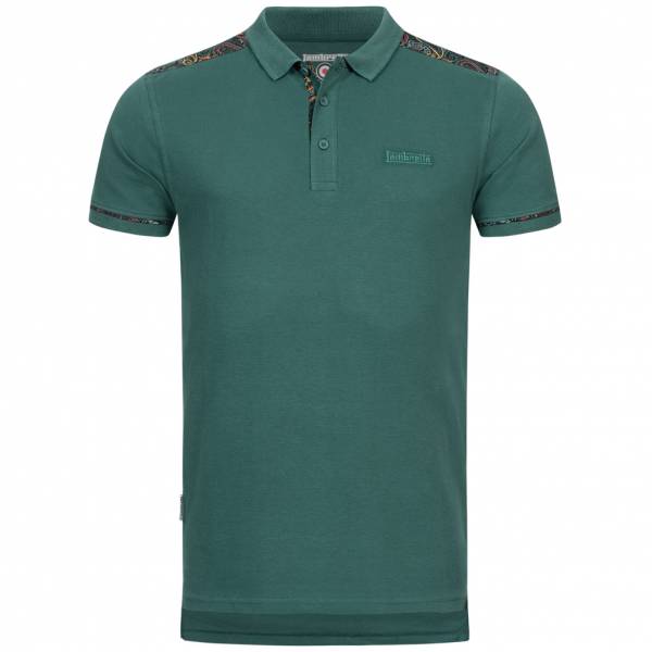 Lambretta Paisley Trim Herren Polo-Shirt EM4241-TEAL