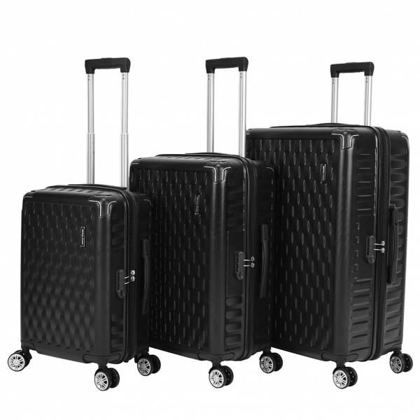 VERTICAL STUDIO &quot;Odense&quot; Suitcase Set of 3 20&quot; 24&quot; 28&quot; black