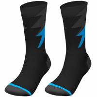 Zeus Thunder calcetines largos especiales de entrenamiento negros royal blue