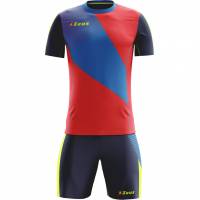 Zeus Kit Alex Heren Voetbaltenue met Short rood royal blue