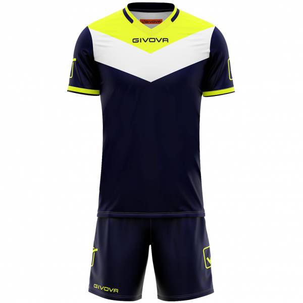 Givova Kit Campo Zestaw Koszulka + Szorty granat / neon żółty