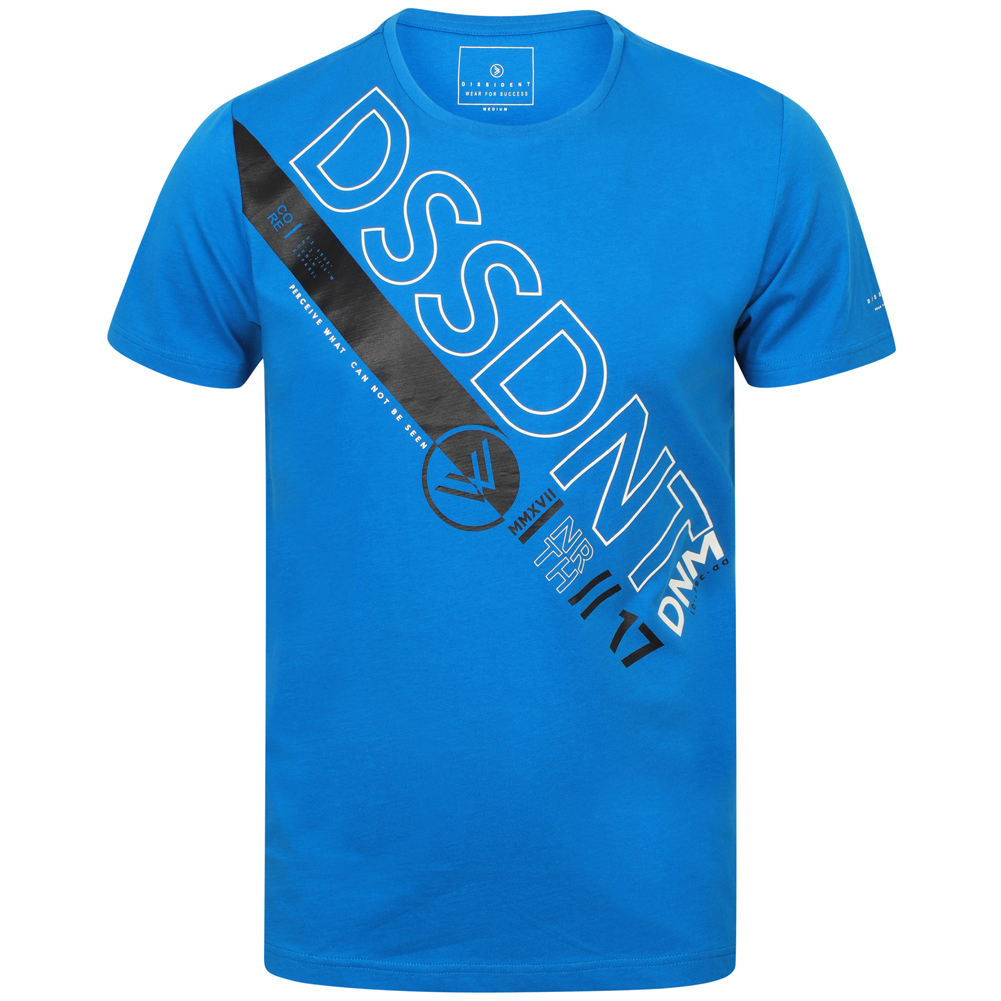 DNM Dissident Crister Herren T-Shirt 1C11359 Azores Blue