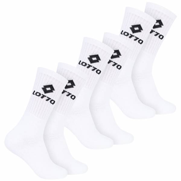 Lotto Sportsokken Unisex 3 paar wit MSKZ10029-Wit