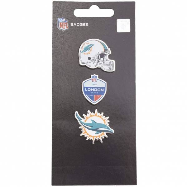 Miami Dolphins NFL Metalowe przypinki 3 szt. BDNF3HELMD