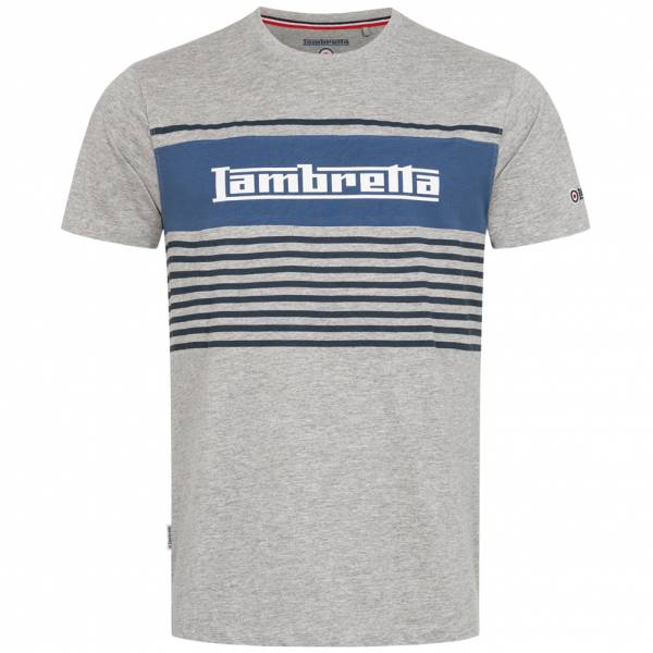 Lambretta Panel Stripe Herren T-Shirt SS7102-GREY MARL
