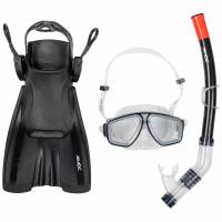 JELEX Deepsea Set de buceo con aletas negro