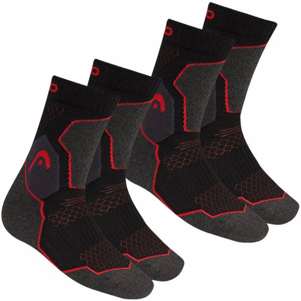 HEAD Unisex Hiking Crew long hiking socks 2 Pairs 701219910-002