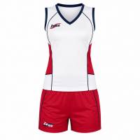 Zeus Kit Margo Damen Sport Trikot + Shorts bianco/rosso