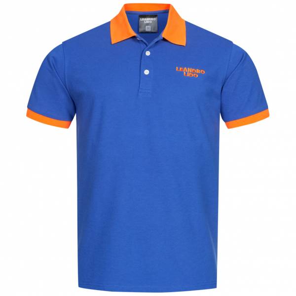 LEANDRO LIDO &quot;Pallacanestro&quot; Men Polo Shirt blue-orange