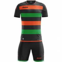 Zeus Icon Teamwear Set Camiseta con pantalones cortos negro naranja verde