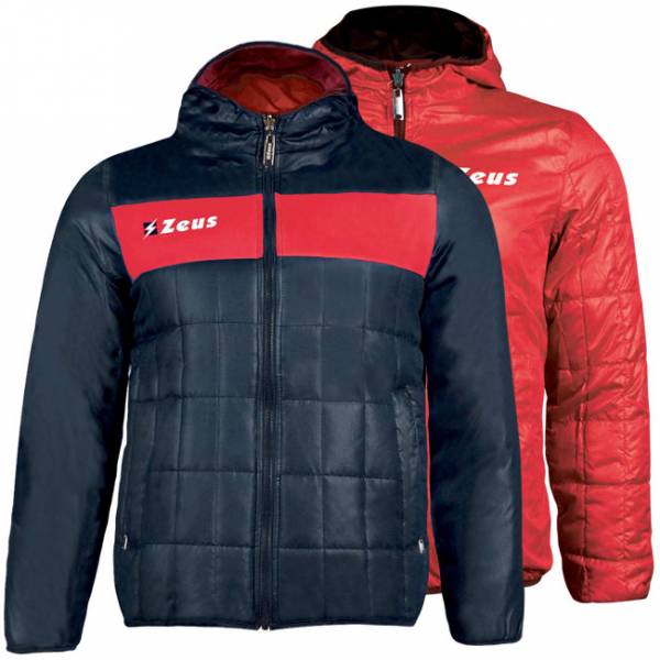 Zeus Giubbotto Apollo 2en1 Hommes Veste réversible Navy rouge