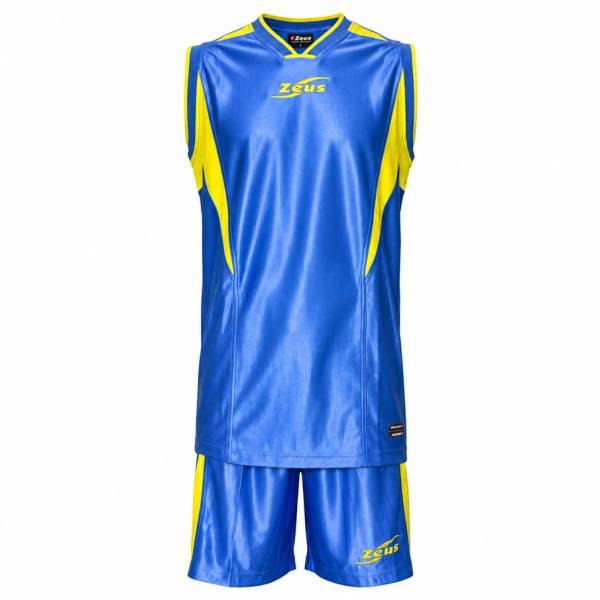 Zeus Kit Sante Koszulka koszykarska + Szorty royal blue/giallo