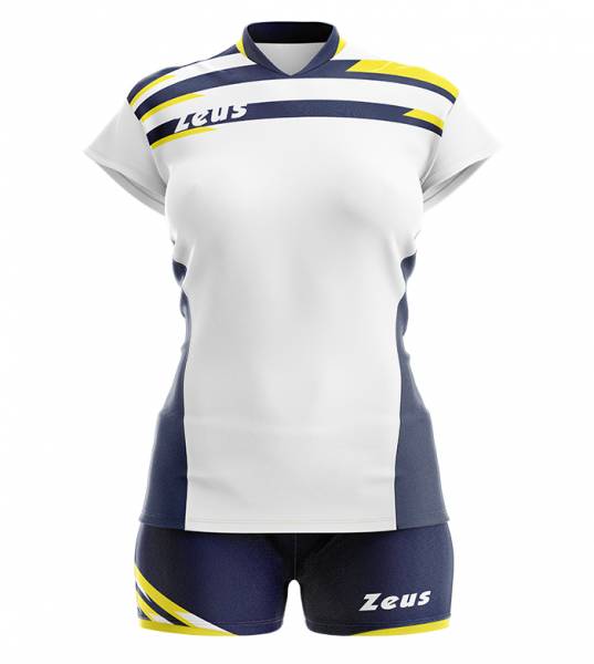 Zeus Kit Itaca Damen Trikot + Shorts 2-tlg. Donn bianco/blu