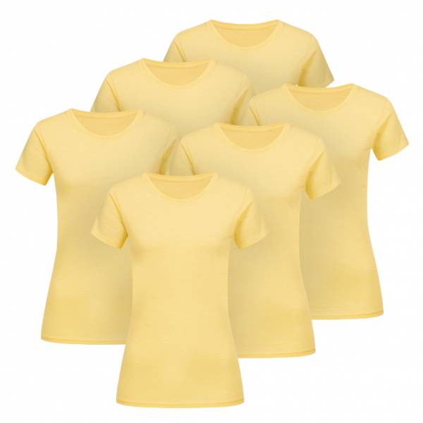 RUSSELL Tee 6er-Pack Damen T-Shirt 0R165F0-Yellow-Marl 0R165F0-Yellow-Marl