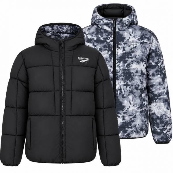 Reebok Doudoune réversible Hommes Réversible Veste d'hiver RBO15010-Noir