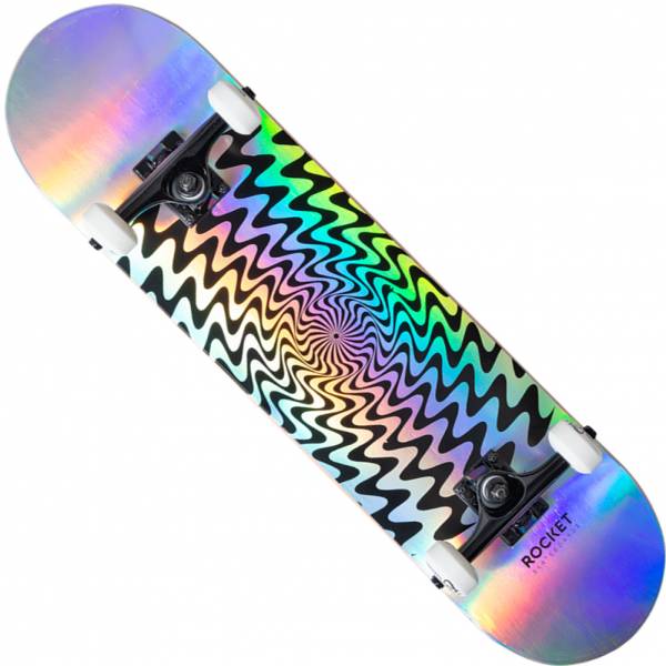 Rocket Warp Foil Silver 8&quot; Skateboard RKT-COM-1552