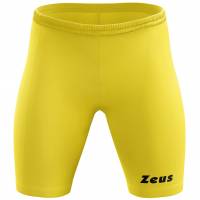 Zeus elastische functionele short Wielershort geel