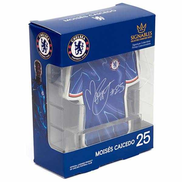 Chelsea FC Moises Caicedo #25 Pallone da calcio Oggetto da collezione 14 cm 810168070292