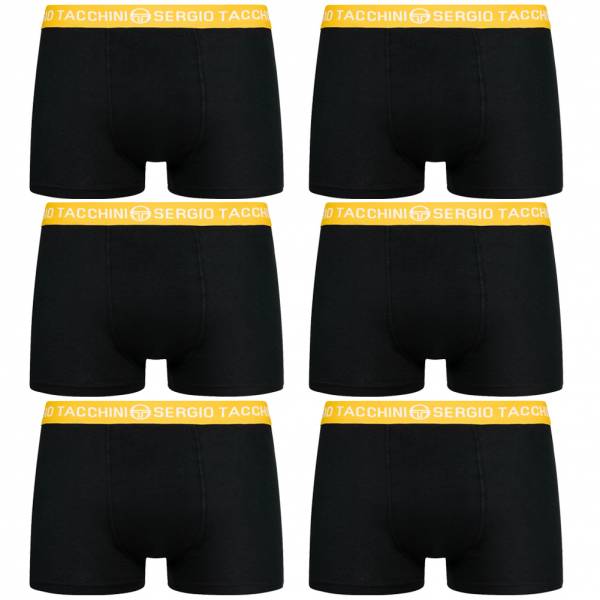 Sergio Tacchini Men Boxer Shorts Pack of 6 black / yellow