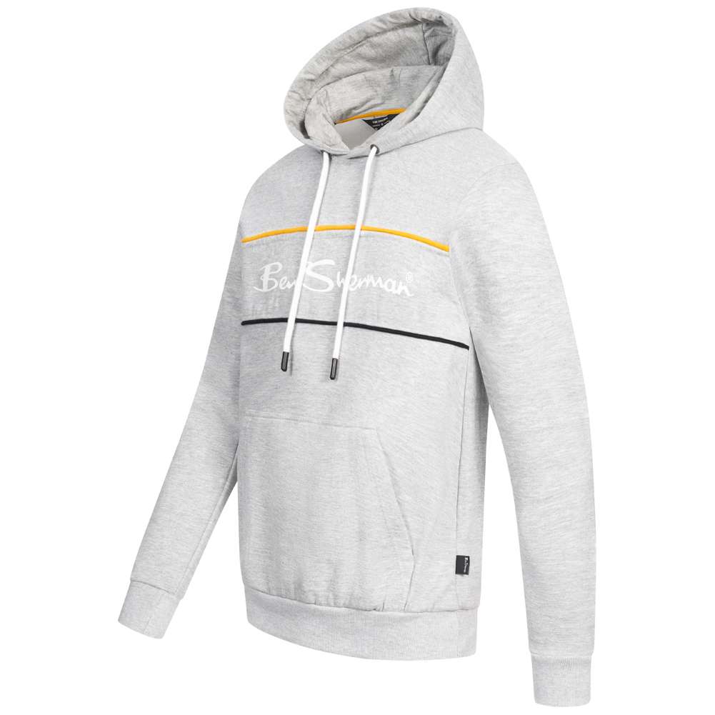 BEN SHERMAN Two Colour Panel Hommes Sweat a capuche 0067811G GRIS CHINE sport outlet