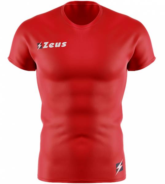 Image of Zeus Fisiko Baselayer Maglietta aderente a maniche corte rosso