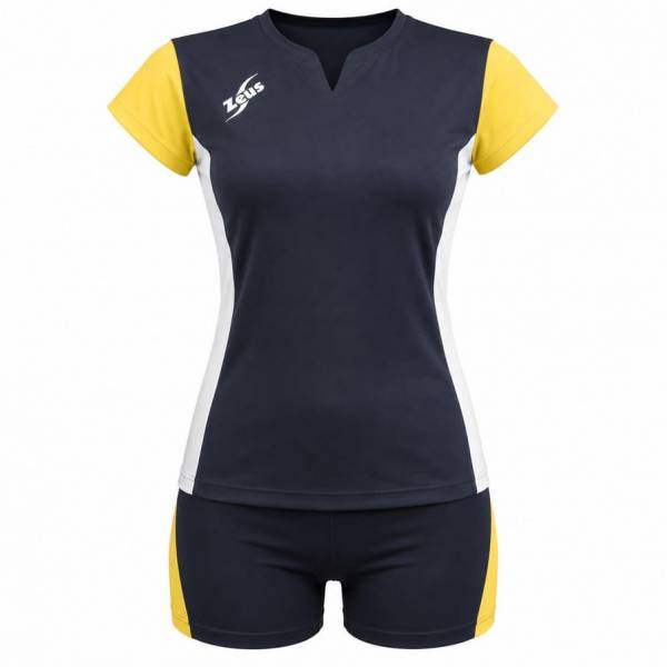 Zeus Kit Terry Damen Sport Trikot + Shorts blu/giallo