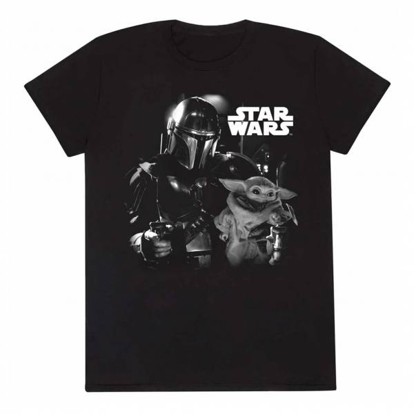 Star Wars: The Mandalorian BW Photo Men T-shirt MAN00844TSB