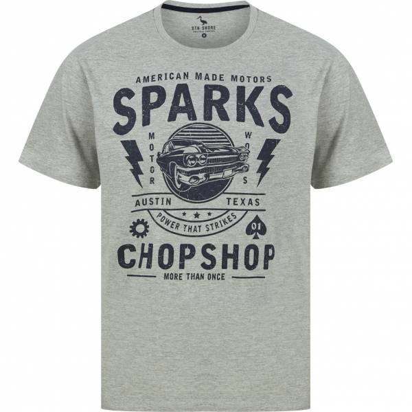 Sth. Shore Sparks Hommes T-shirt 1C18088 Gris Clair Chiné