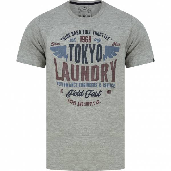 Tokyo Laundry Ferndale Hommes T-shirt 1C18111 Gris Clair Chiné