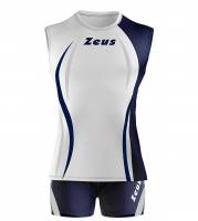 Zeus Kit Klima Damen Sport Trikot + Shorts bianco/blu