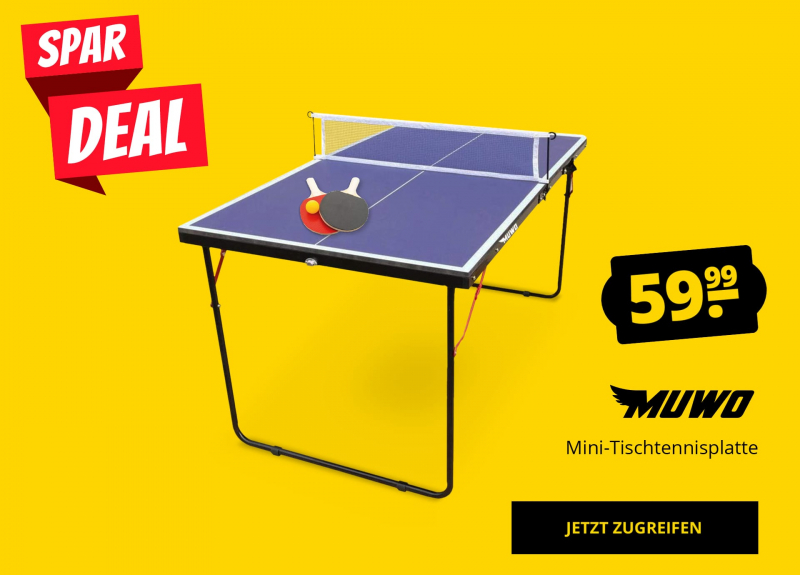 MUWO Mini Tischtennisplatte nur 59,99 €!