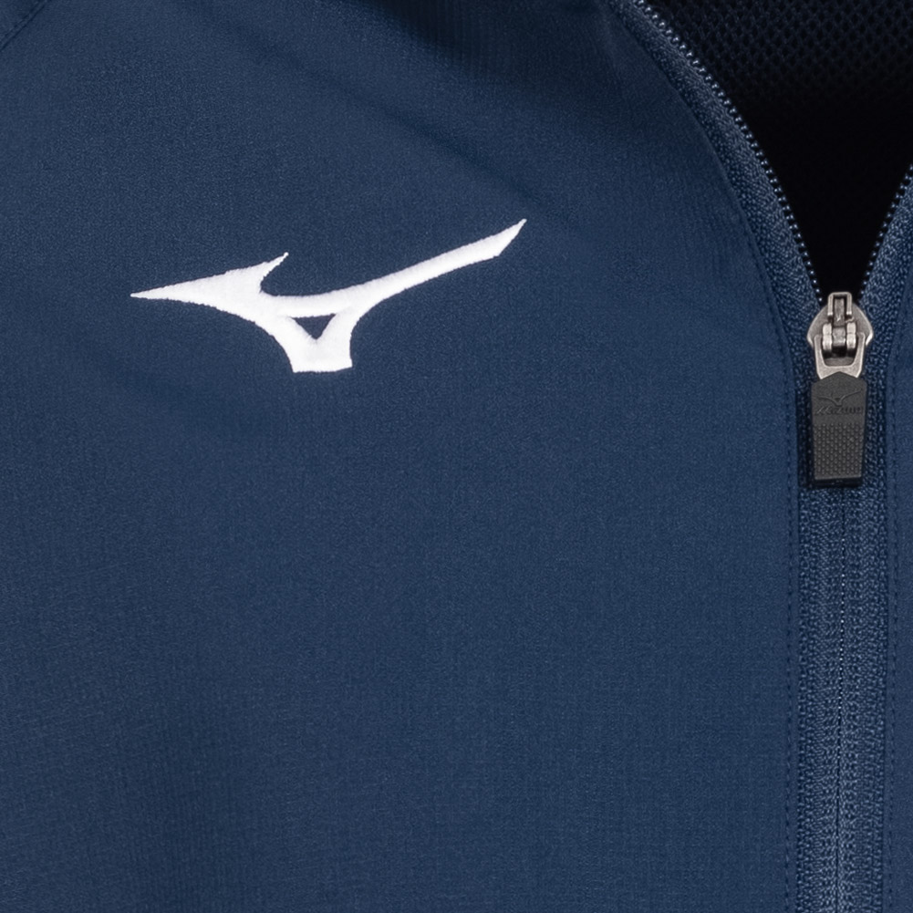 Mizuno Micro Damen Freizeit Outdoor Mode Jacke mit Kapuze 32EE7202 blau weiß neu
