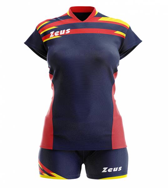 Zeus Kit Itaca Damen Trikot + Shorts 2-tlg. Donn blu/rosso