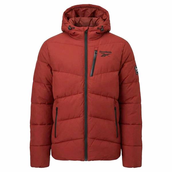 Reebok Stretch Puffer Mężczyźni Kurtka zimowa RBO15670-Rdza