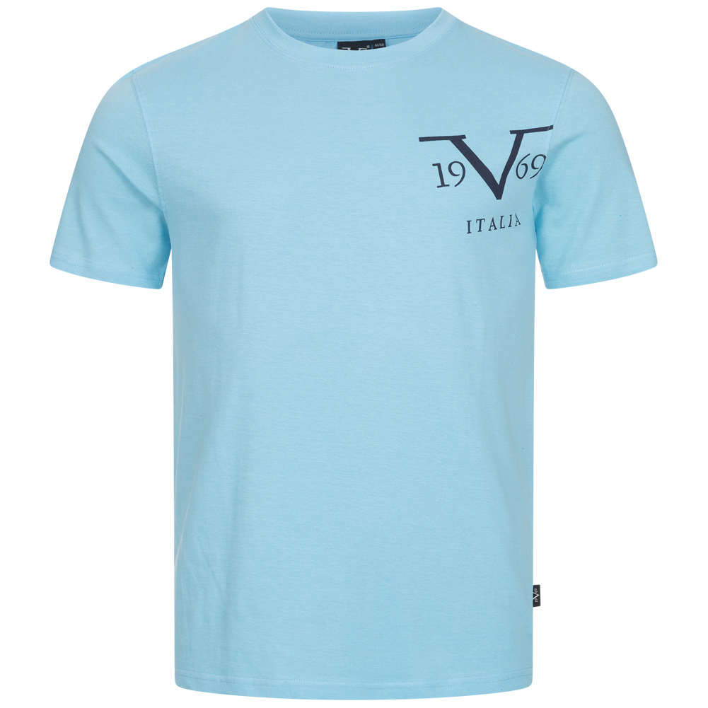 19V69 Versace 1969 Big Logo Men T-shirt VI20SS0010B light blue ...