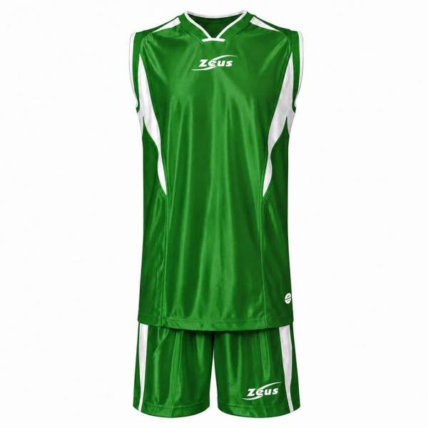 Zeus Kit Sante Maglia da basket + Shorts verde/bianco
