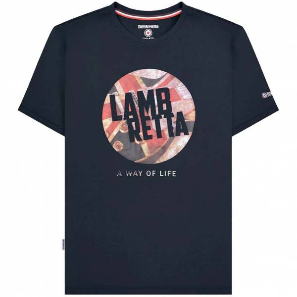 Lambretta Union Jack Guitar Uomo T-shirt SS6741-NAVY