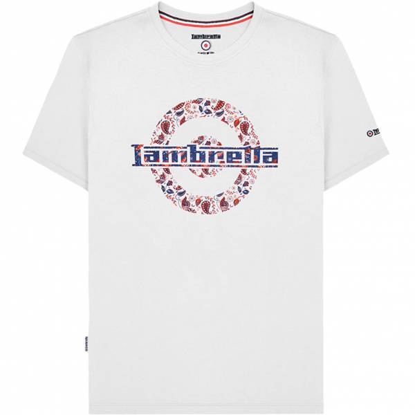 Lambretta Paisley Logo Hommes T-shirt SS1011-WHT