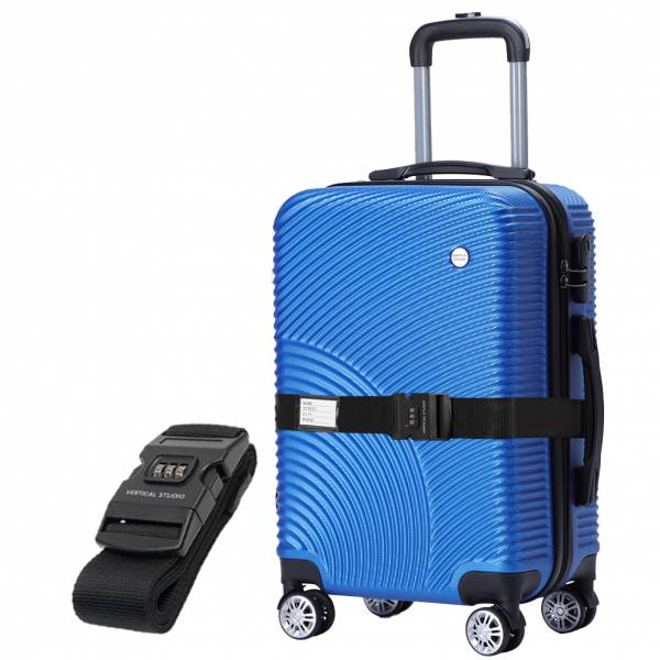 VERTICAL STUDIO &quot;Malmö&quot; 20&quot; Maleta de cabina azul incluye correa de equipaje GRATIS