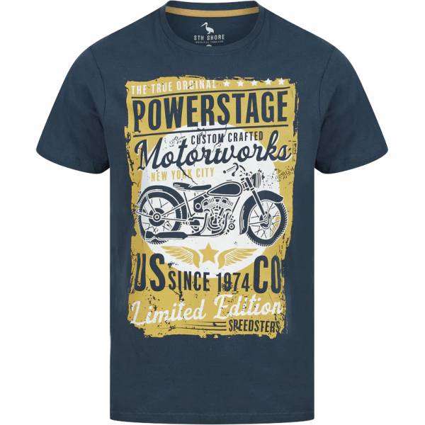 Sth. Shore Powerstage Hommes T-shirt 1C18089 Insigne Bleu