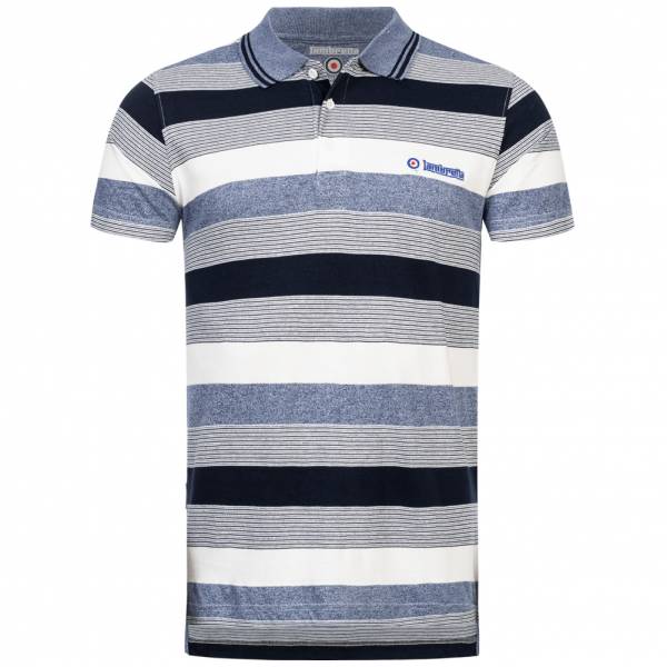 Lambretta Grindle Stripe Herren Polo-Shirt SS5619-NVY/DNM